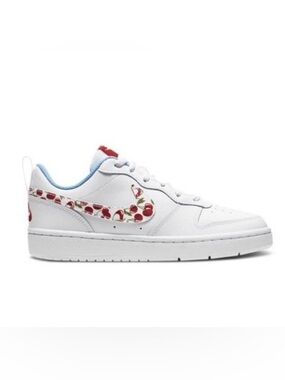 Nike Kids Court Borough Low 2 White Cherry Sneakers